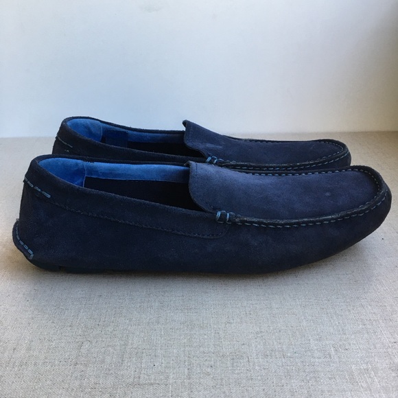 Ted Baker Men US 13 EU 46 Blue Leather Loafers - Picture 2 of 13